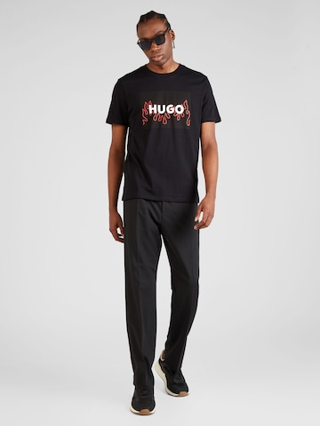 HUGO Shirt 'Dulive' in Zwart
