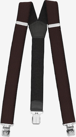 Fabio Farini Suspenders in Brown: front