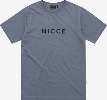 Nicce T-shirt i blå: framsida
