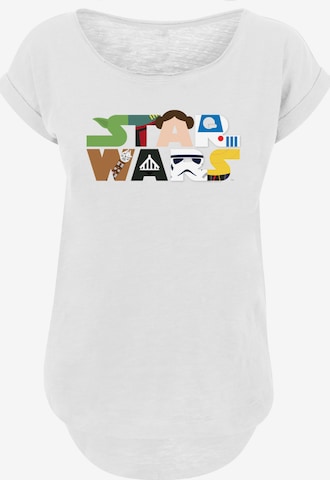 F4NT4STIC Shirt 'Star Wars Character' in Wit: voorkant