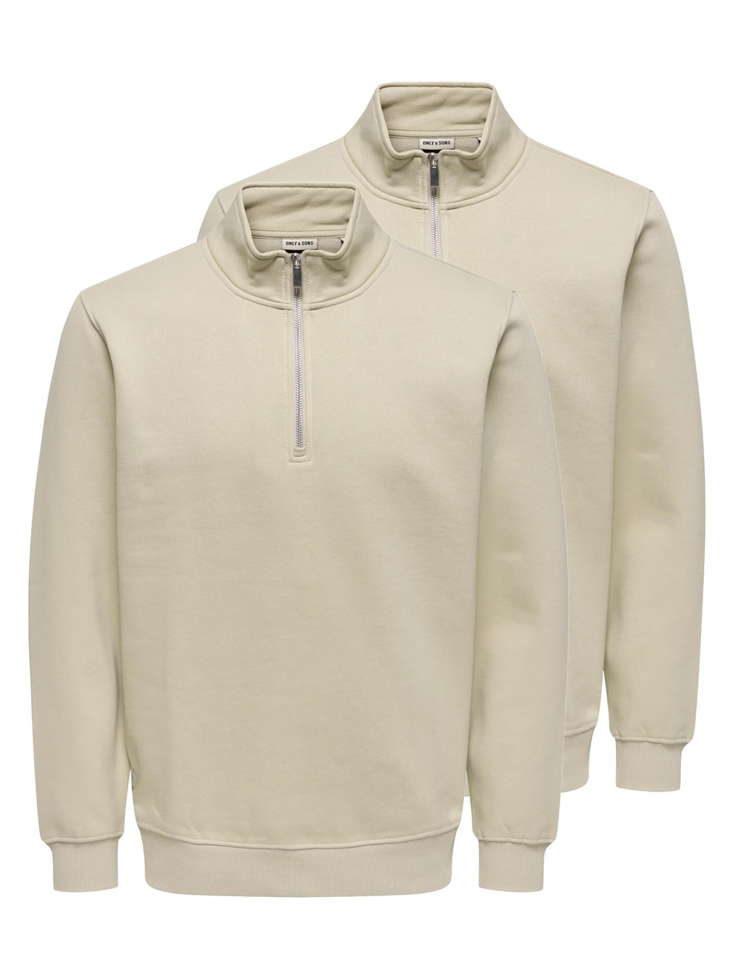Only & Sons Sweatshirt 'Connor' in Beige: voorkant
