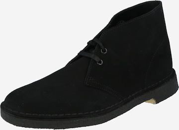 Clarks Originals Chukka Boots in Black: front