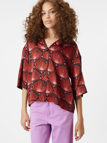 Sisley - Blusa 'CAMICIA' em vermelho: frente