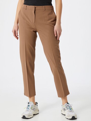 Dorothy Perkins Pleated Pants in Brown: front