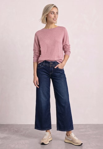 STREET ONE Basic Pullover mit U-Boot-Ausschnitt in Pink