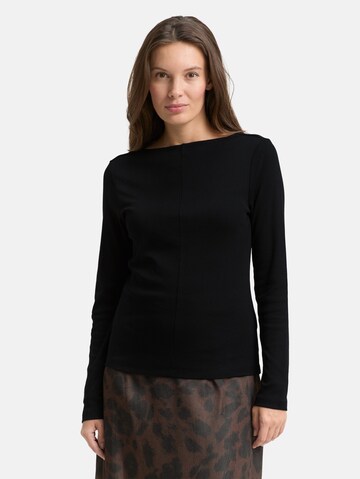 TOM TAILOR Shirt in Black: front