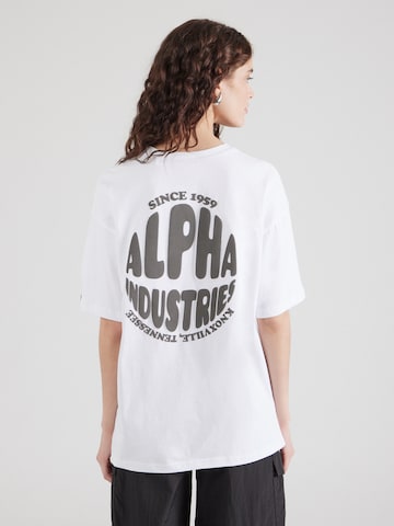 balta ALPHA INDUSTRIES Marškinėliai: priekis