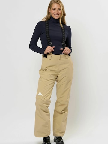 KAPPA Regular Toiminnalliset housut ' Ski Pant ' värissä beige