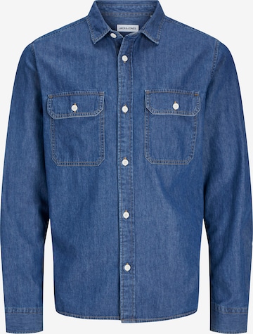 Chemise 'JJETravis' JACK & JONES en bleu : devant