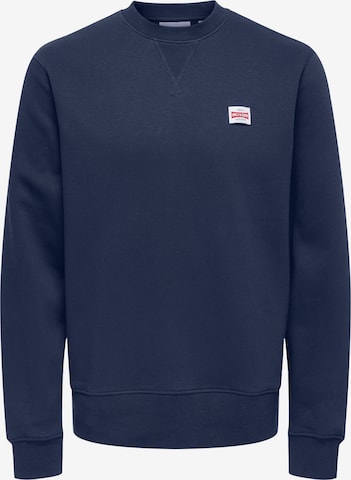 Only & Sons Sweatshirt 'ONSDawson' in Blau: Vorderseite