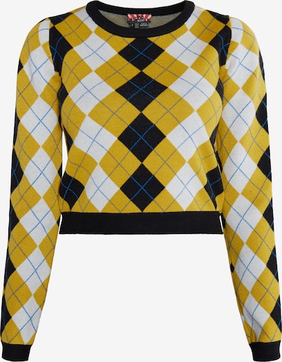 myMo ROCKS Pulover 'Ucy' u plava / žuta / crna / bijela, Pregled proizvoda