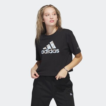 T-shirt fonctionnel ADIDAS SPORTSWEAR en noir : devant