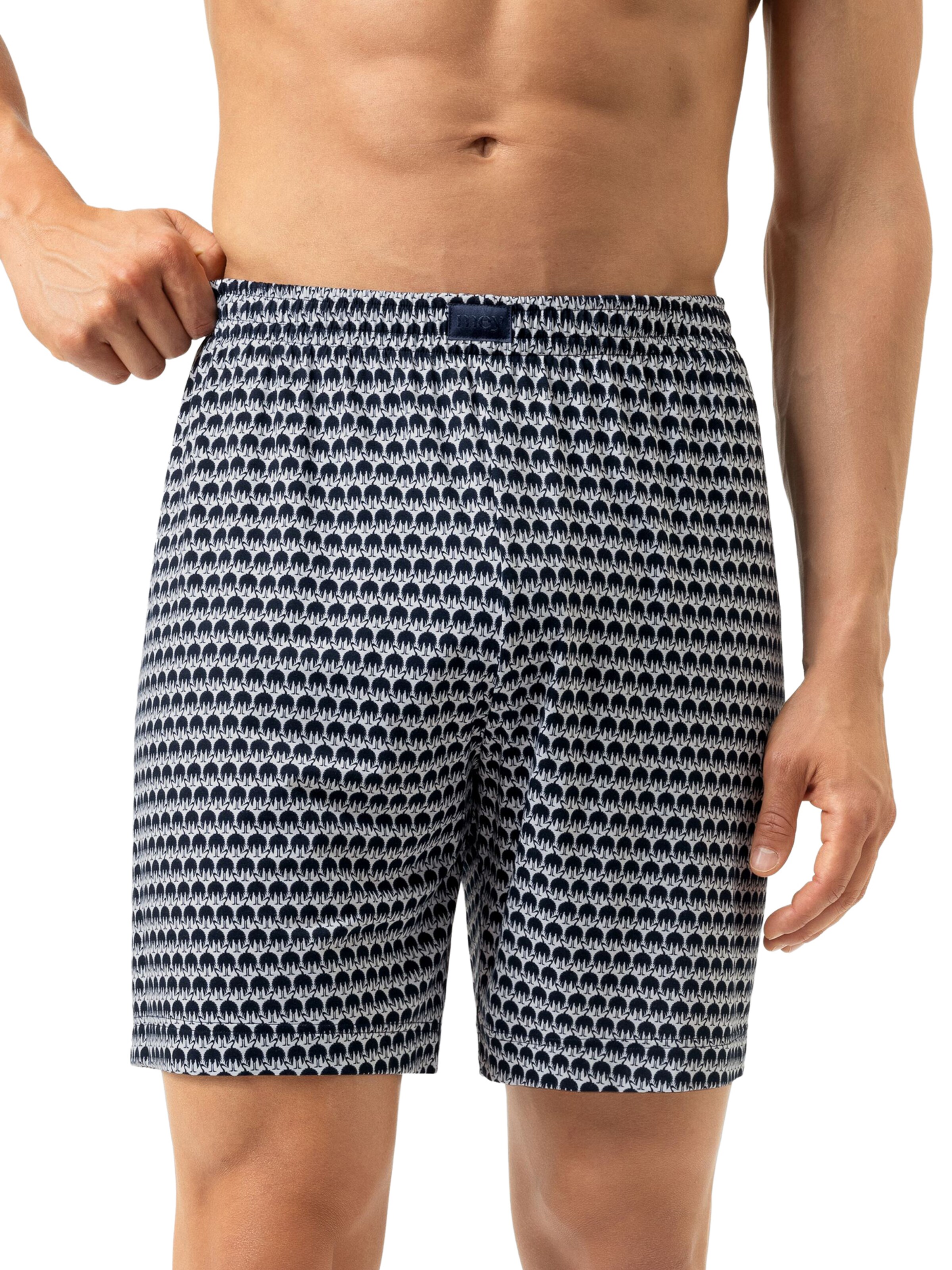 Mey Pyjamabroek 'Crane Swarm' in Blauw: voorkant