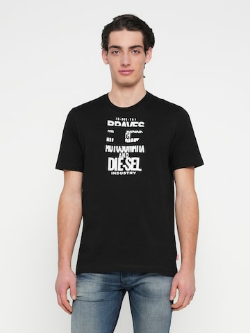 DIESEL Shirt 'T-ADJUST-V9' in Black: front