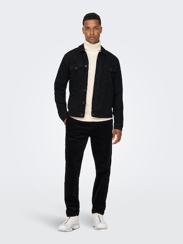 Only & Sons Between-Season Jacket 'Coin' in Black