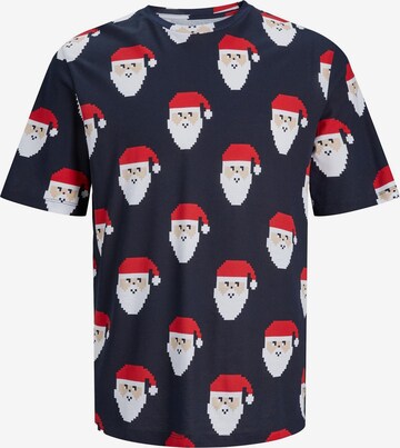 Jack & Jones Junior Shirt 'XMAS' in Blauw: voorkant