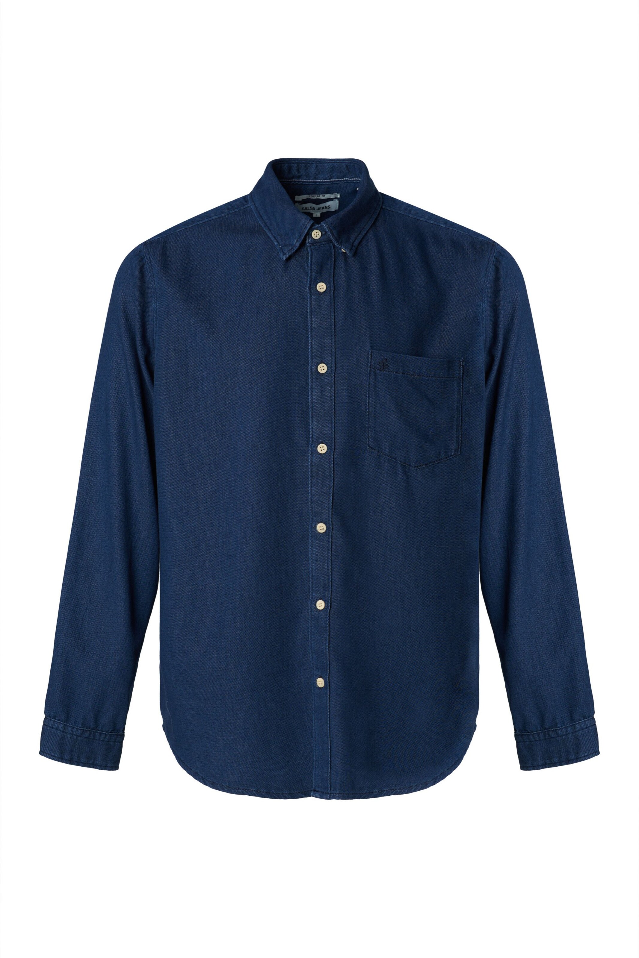 Salsa Jeans Regular fit Button Up Shirt in Blue: front