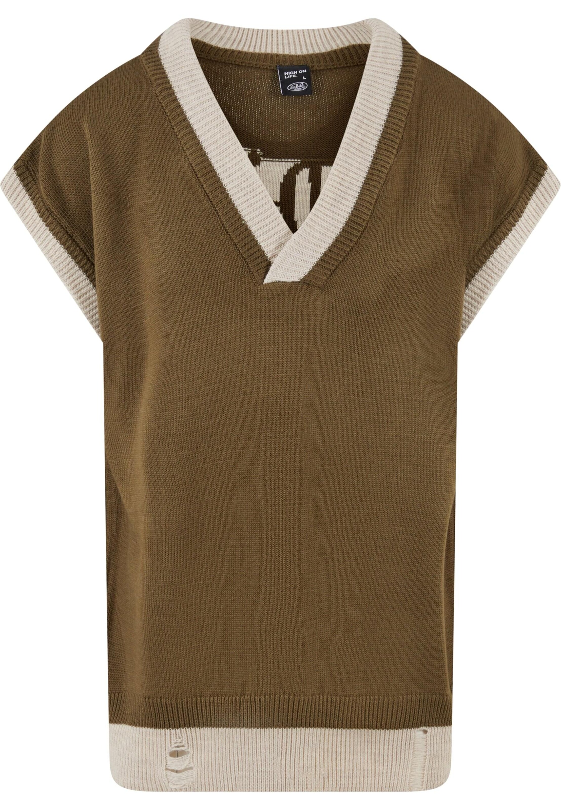 Von Dutch Originals Pullunder 'Mavy' in Grün: Vorderseite