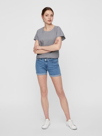 Coupe slim Jean 'Hot Seven' VERO MODA en bleu