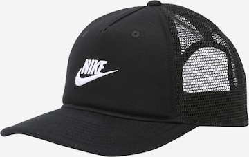 Nike Sportswear Шапка с козирка в черно: отпред