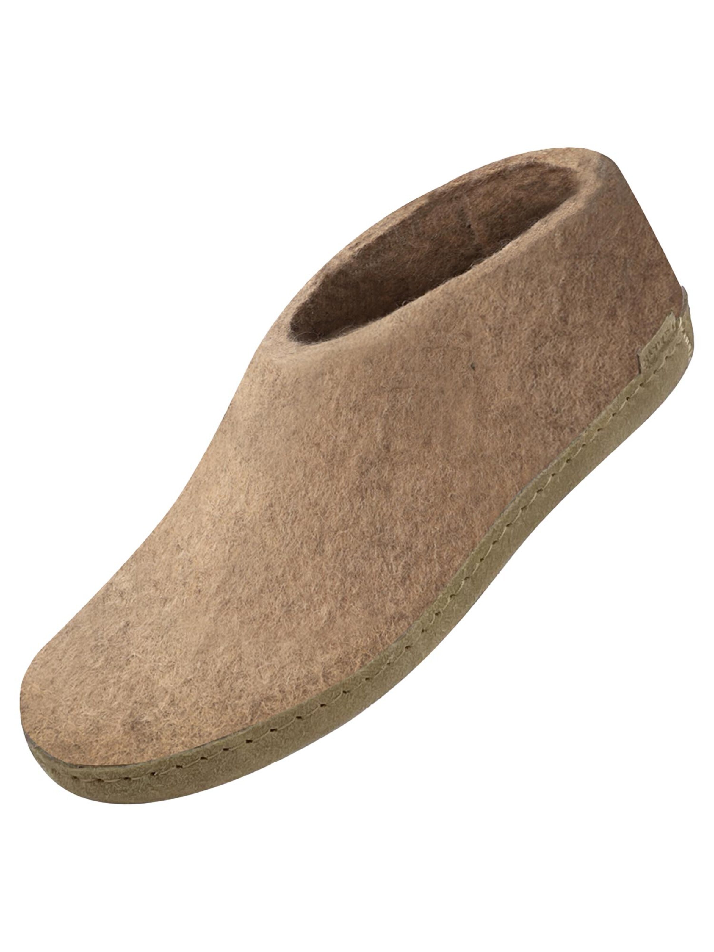 Glerups Slipper 'Ledersohle' in Beige