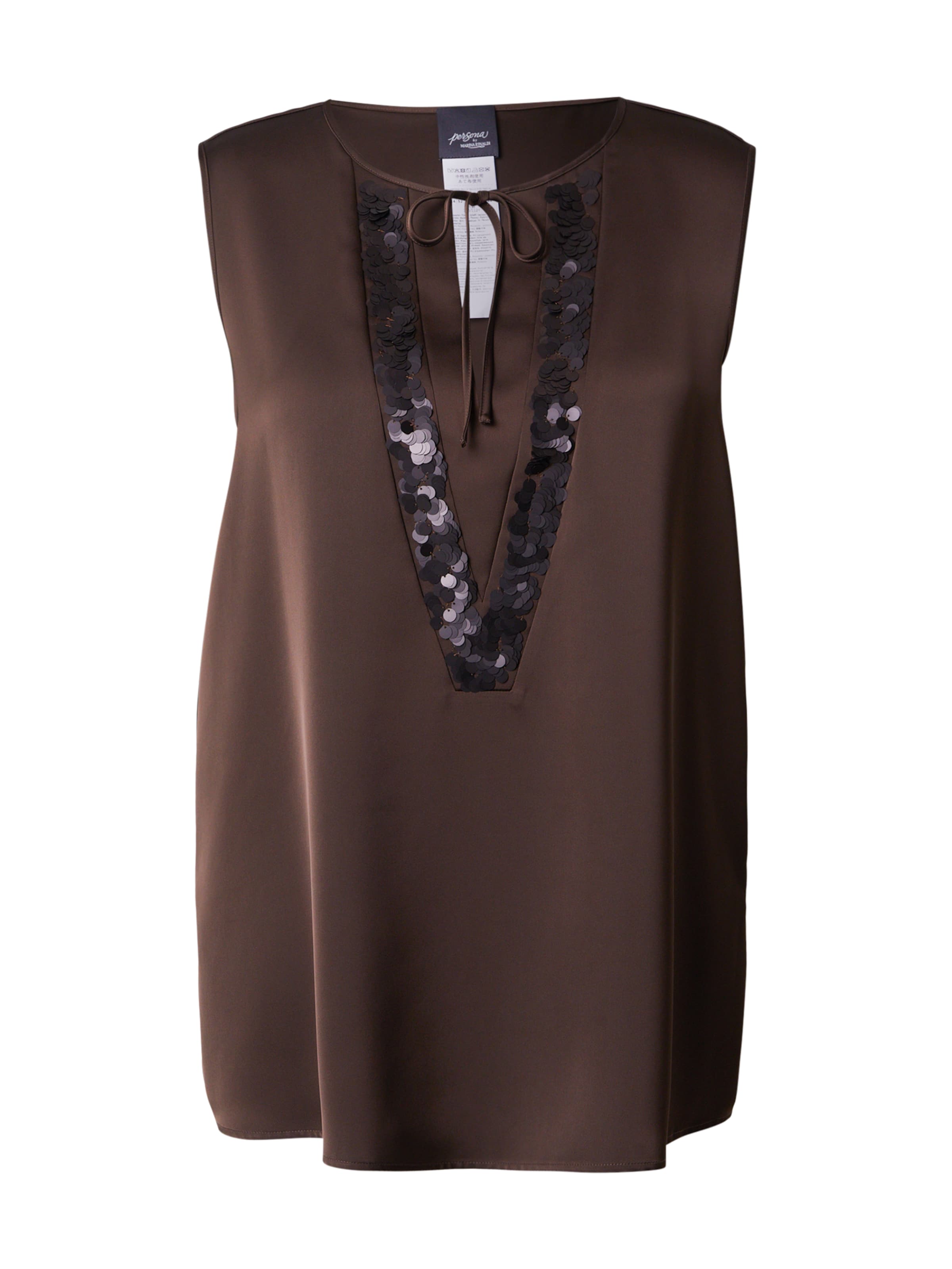 Chemisier 'VETUSTA' Persona by Marina Rinaldi en marron : devant