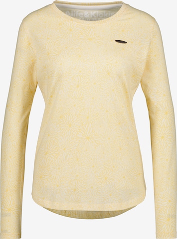 Alife and Kickin - Camiseta 'LeaAK' en amarillo: frente