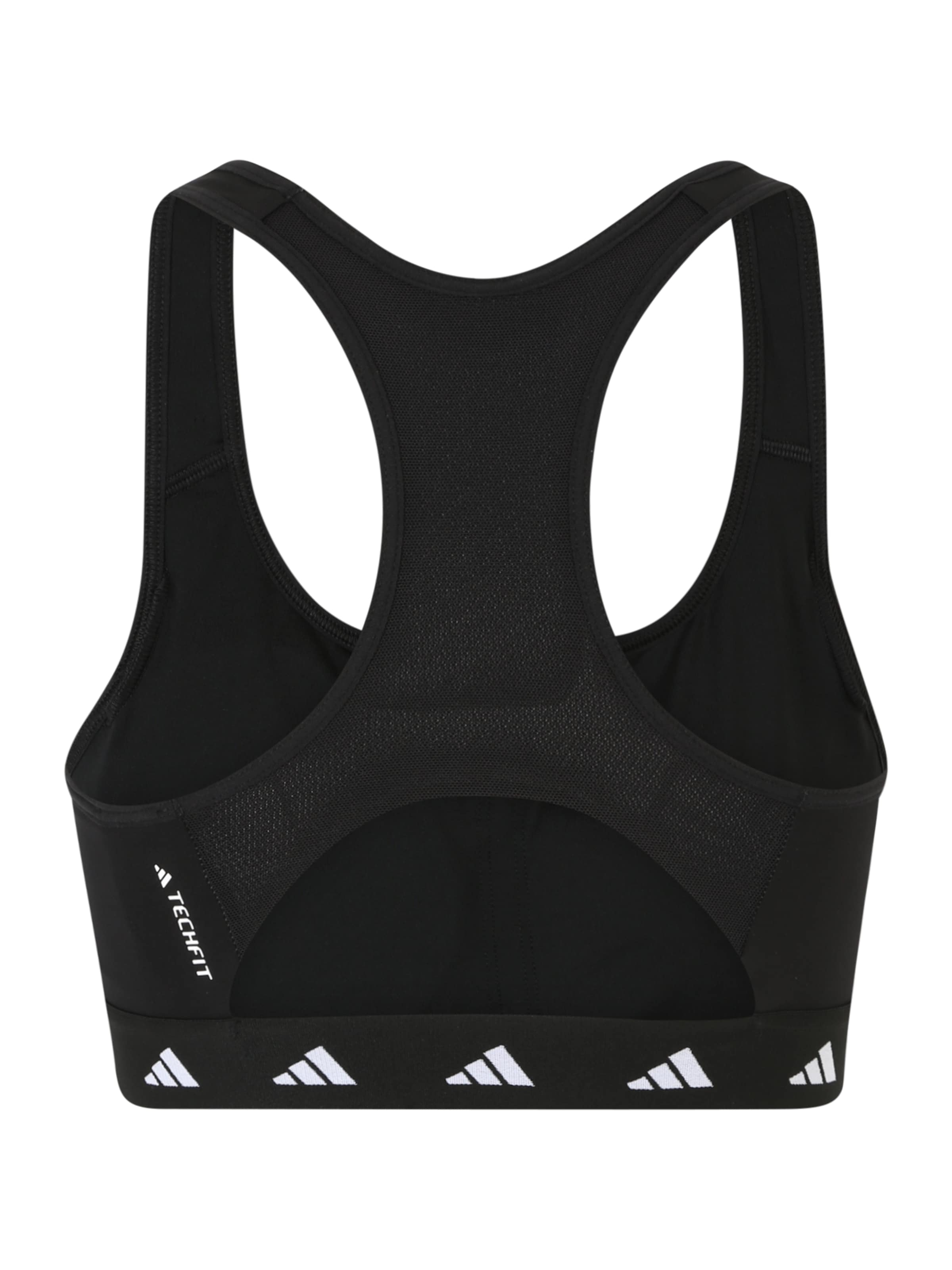 ADIDAS PERFORMANCE Bustier Športni nederček 'Powerreact Training Medium-support Techfit' | črna barva
