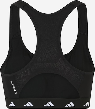 juoda ADIDAS PERFORMANCE Biustjė Sportinė liemenėlė 'Powerreact Training Medium-support Techfit'