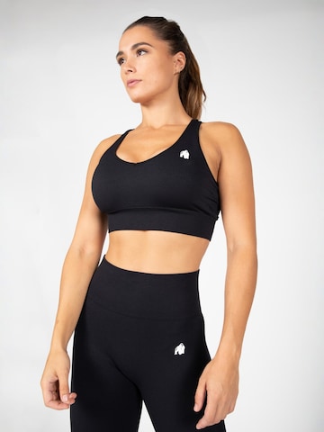 Bustier Soutien-gorge de sport Gorilla Wear en noir : devant