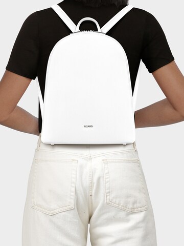 Picard Backpack 'Catch Me' in White: front