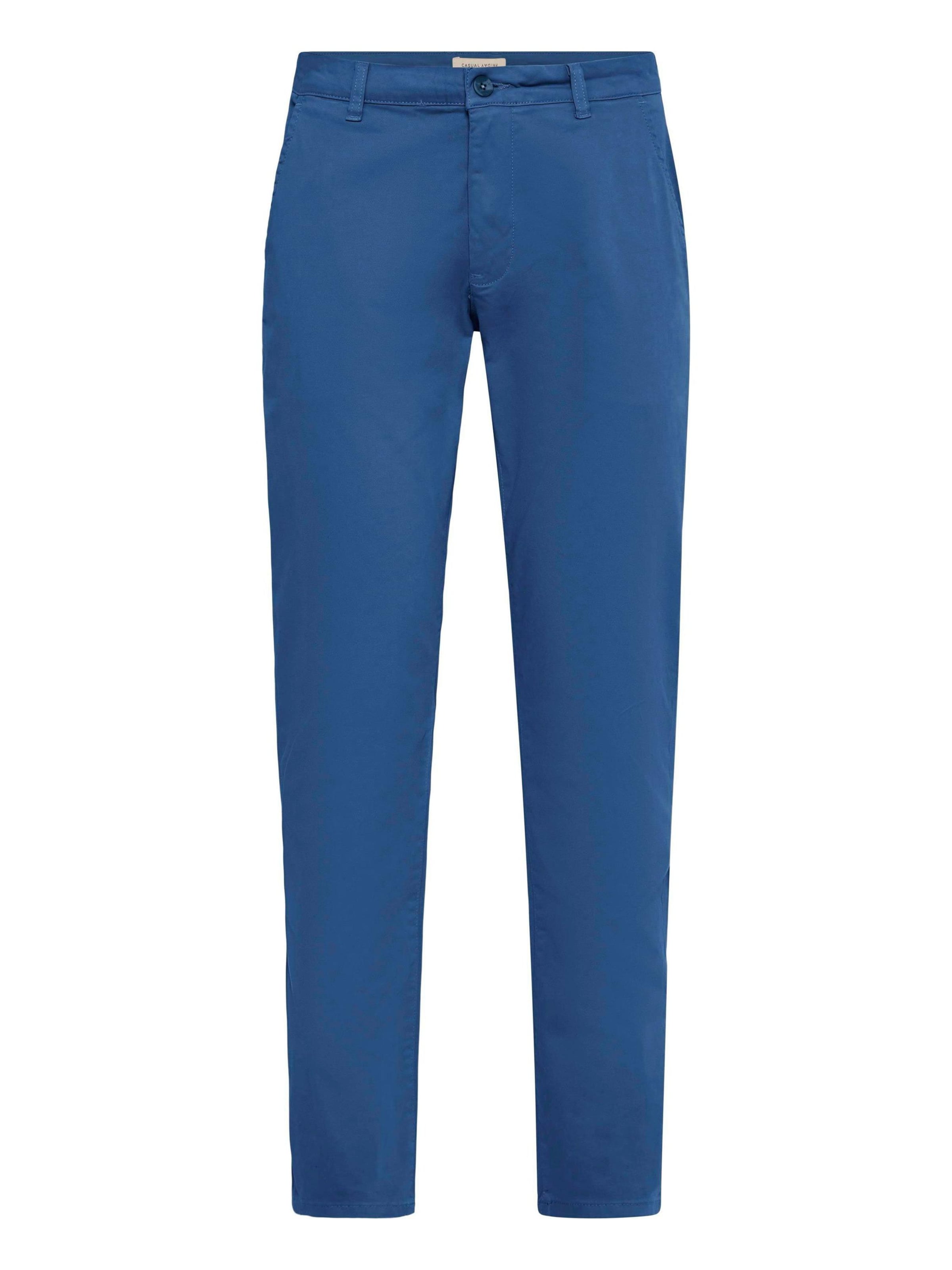 Casual Friday Slimfit Chino ' CFViggo ' in Blauw: voorkant