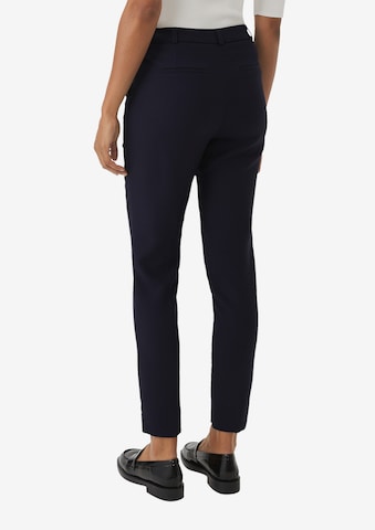 COMMA Slim fit Pleated Pants in Blue