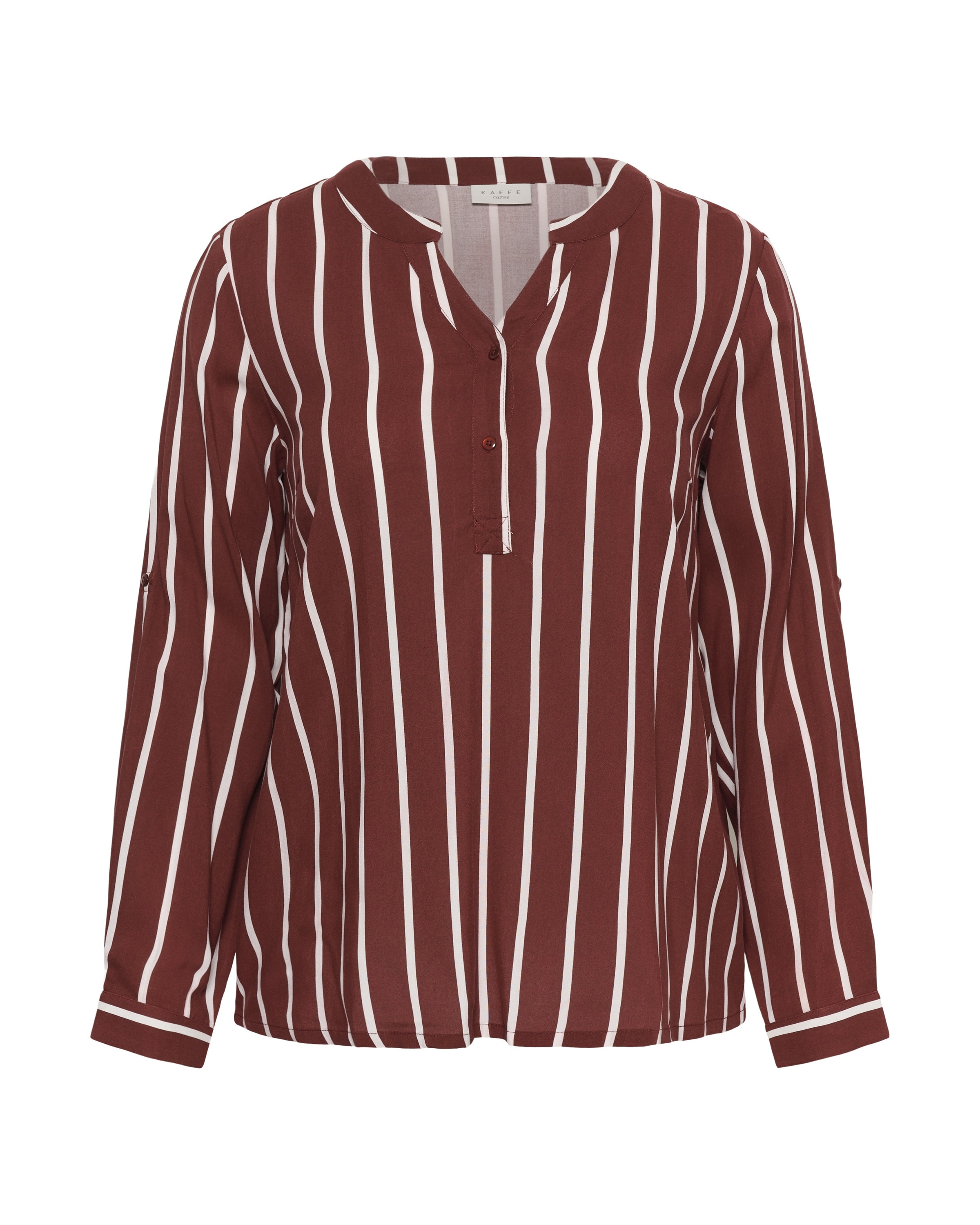 KAFFE CURVE - Blusa 'Sida' en rojo: frente
