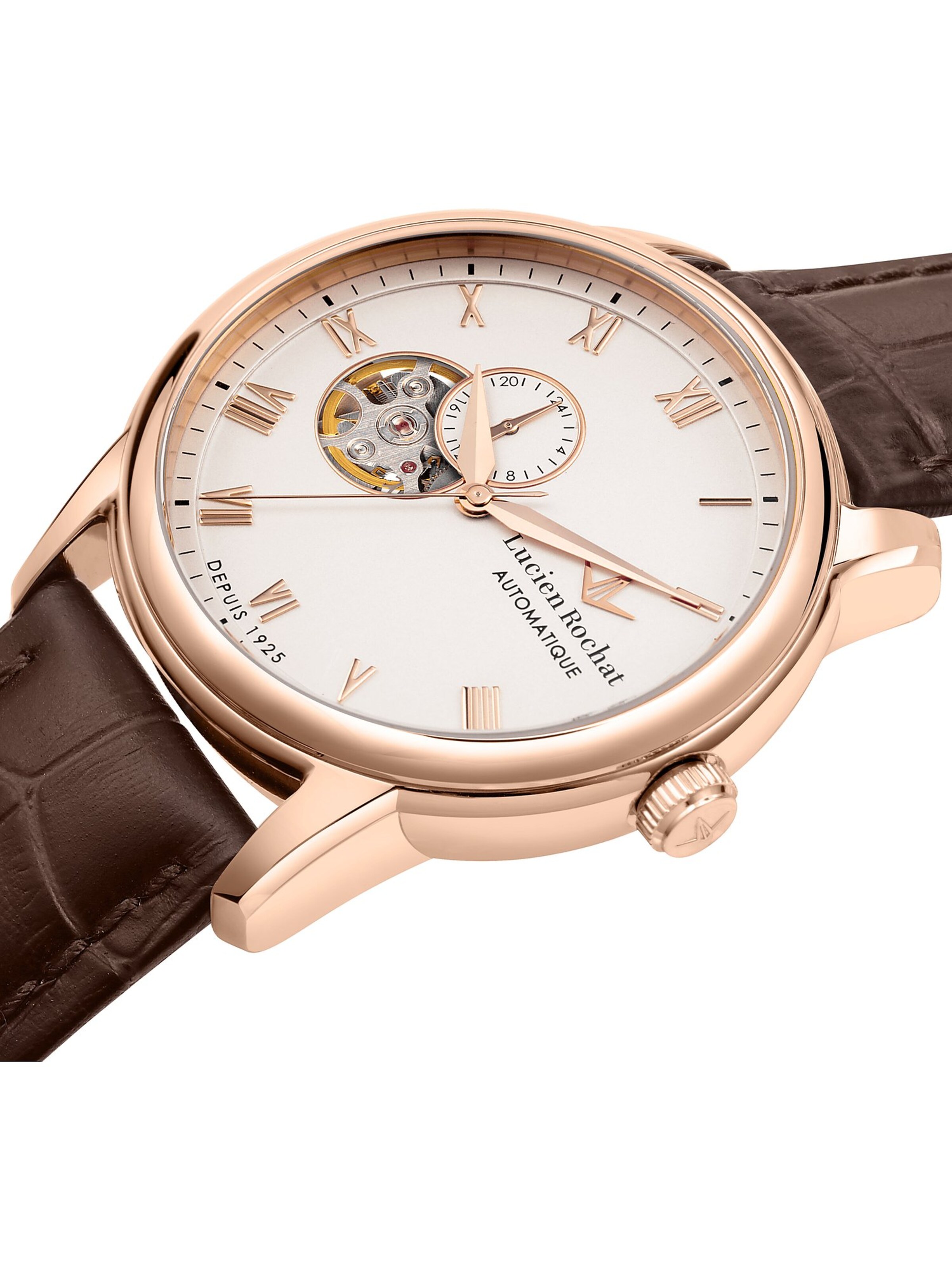 Lucien Rochat Analoguhr in Braun
