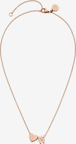 PURELEI Necklace 'Letter Heart W' in Gold: front