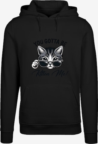 Pull-over 'Kätzchen You Gotta Be Kitten Me!' F4NT4STIC en noir : devant