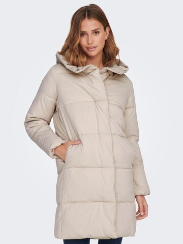 JDY Between-Seasons Coat in Beige: front