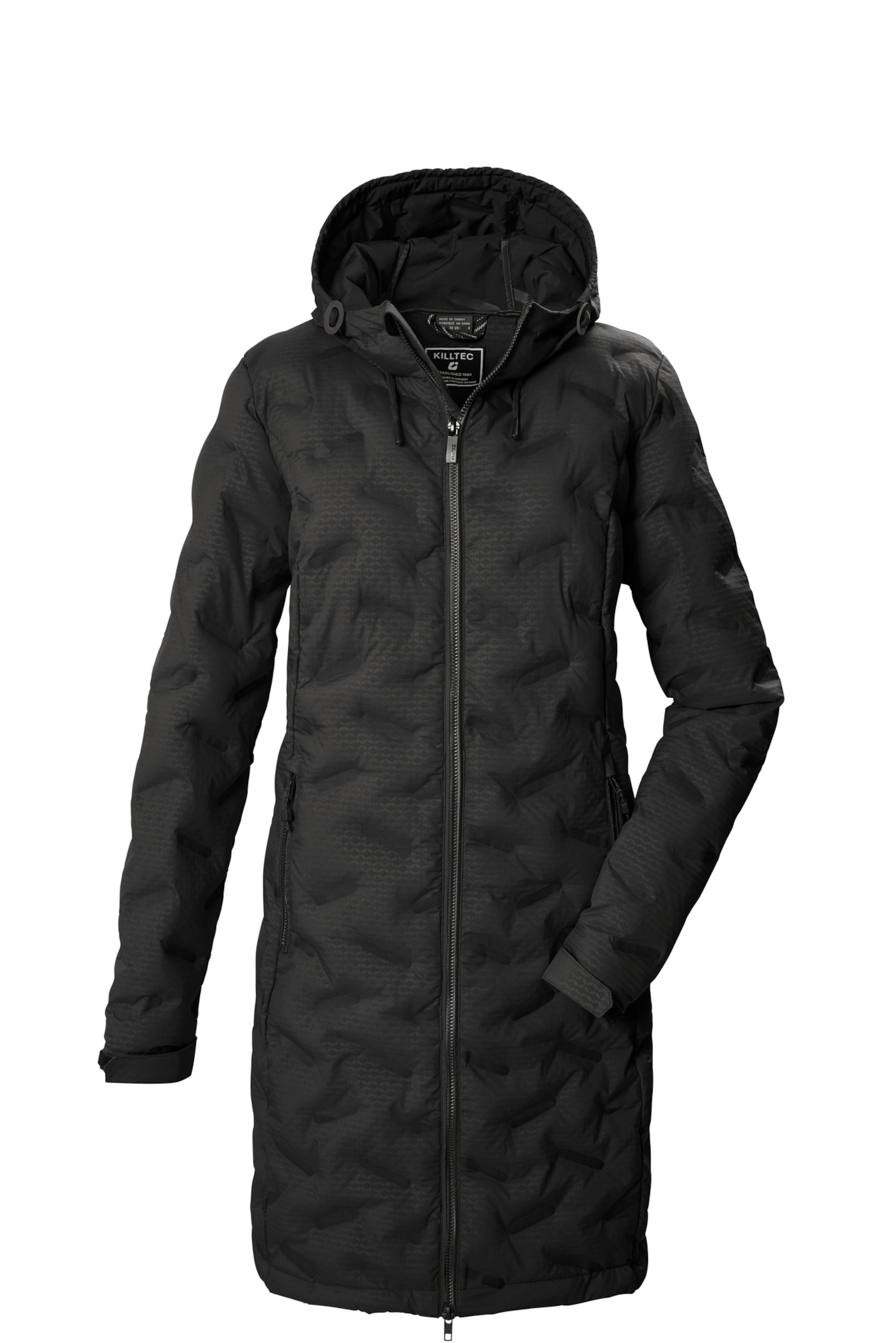KILLTEC Winter Coat in Black: front