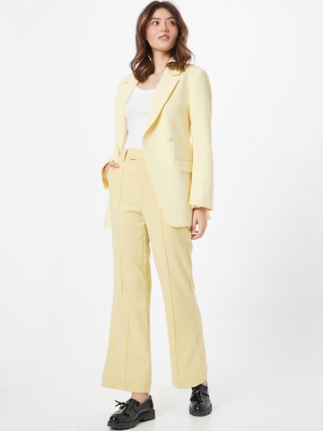 Gina Tricot Boot cut Trousers 'Johanna' in Yellow