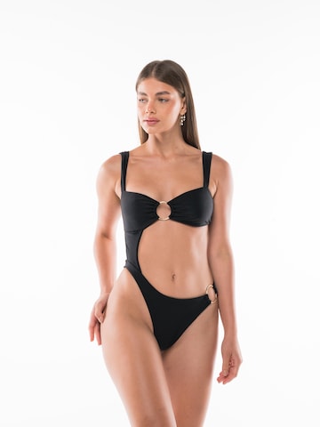 Acuarela Brand Bandeau Badedragt 'Sirena' i sort