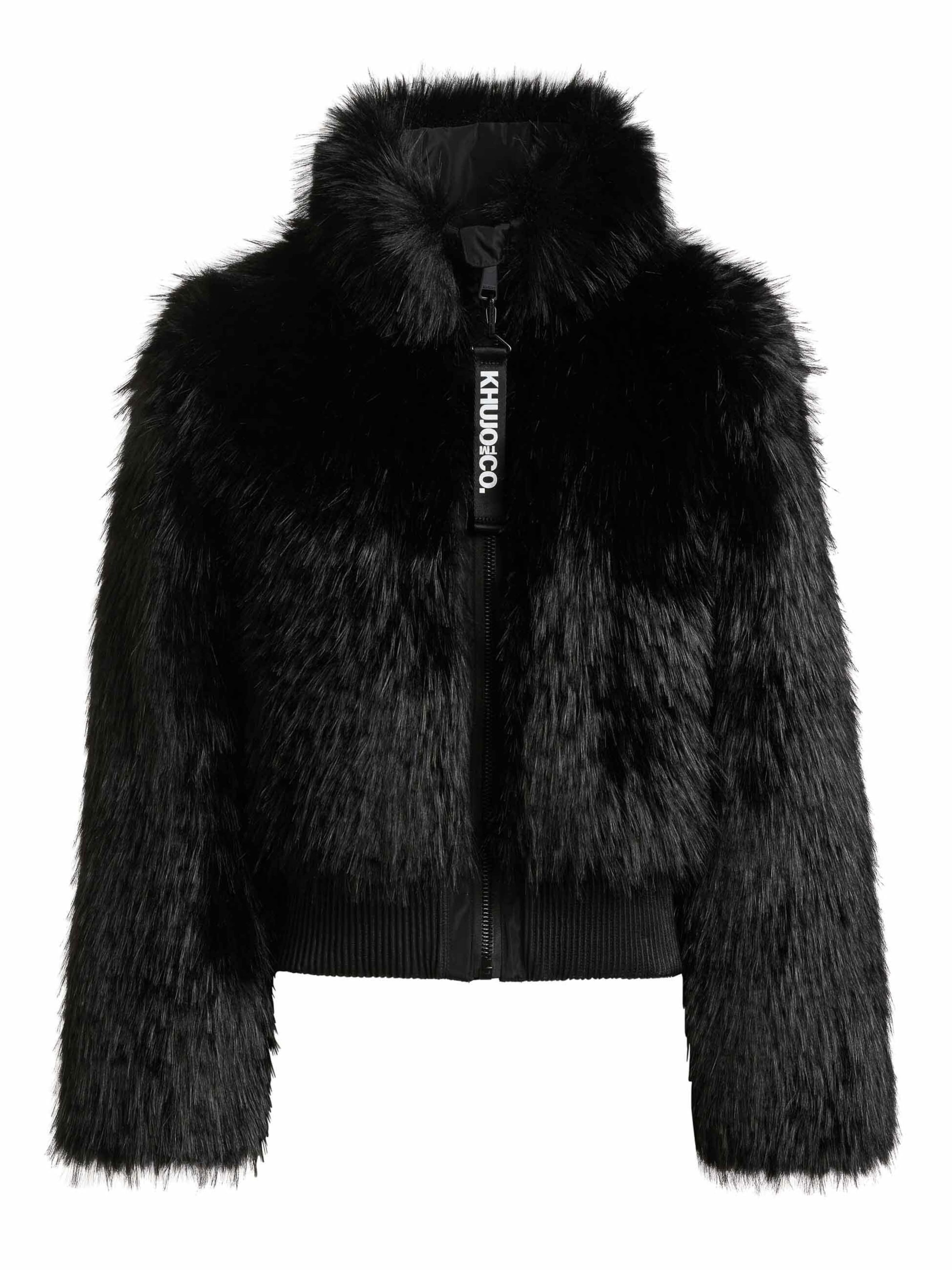 khujo Jacke 'Dannea' in Schwarz: Vorderseite