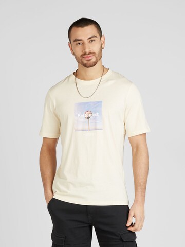 JACK & JONES - Camiseta 'LAFAYETTE' en beige: frente