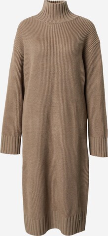 Monki Knitted dress in Brown: front