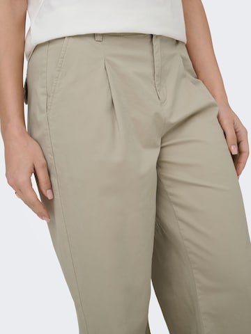 ONLY Regular Pleat-Front Pants 'ONLBiana' in Beige