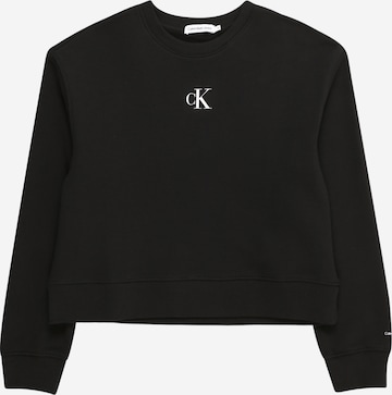 Sweat-shirt Calvin Klein Jeans en noir : devant