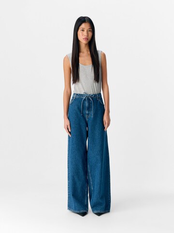 Wide Leg Jean 'OBJMallie' OBJECT en bleu