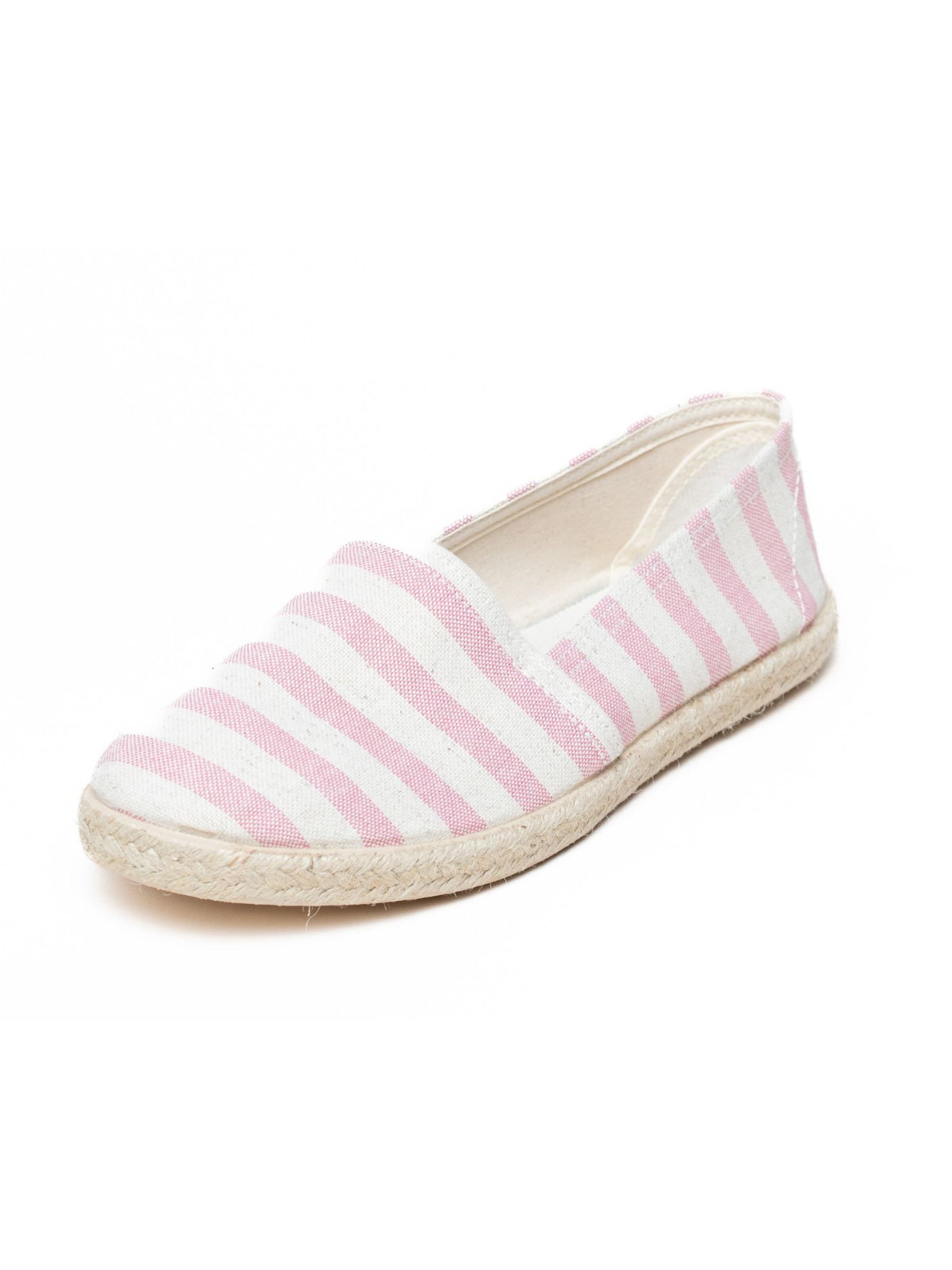 Gottstein Espadrilles 'Espadrille Camping Linen duo' in Pink: front