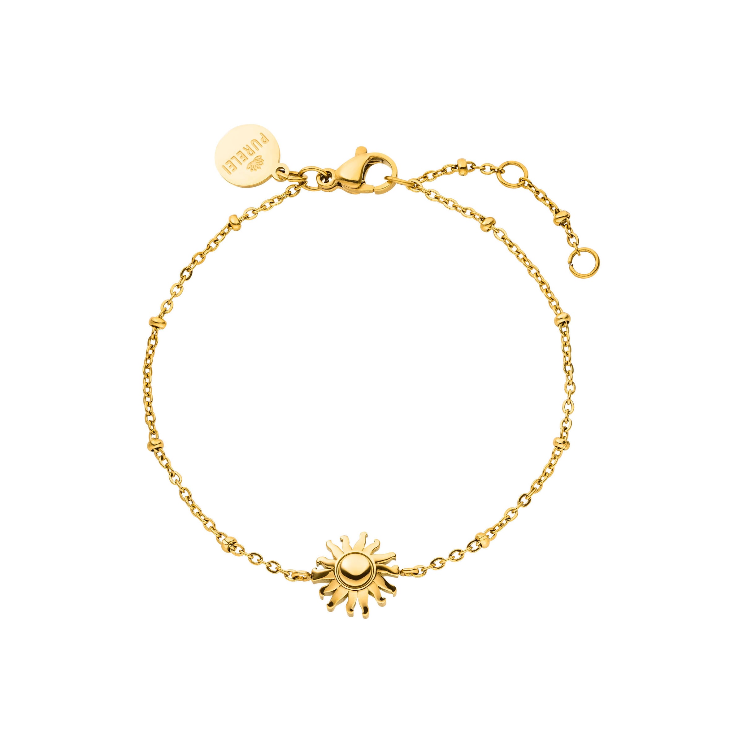 PURELEI Armband 'Sun' in Gold: Vorderseite