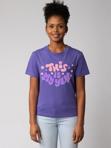 Watapparel Shirt 'This Is My Year' in Lila: voorkant